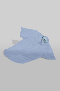 Comfortable oceanic blue cotton shirt
