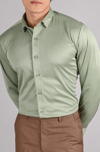 Mens Green formal shirt combination